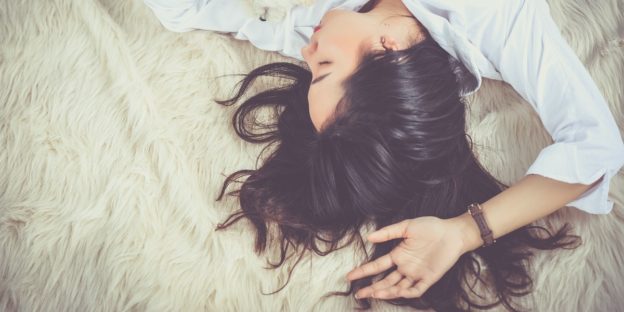 girl sleeping in bed