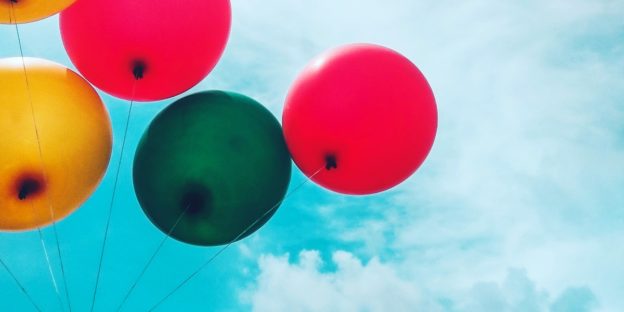 celebrating recovery with balloons