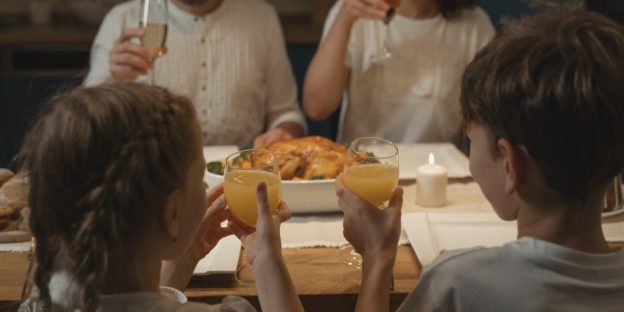 family drinking alcohol