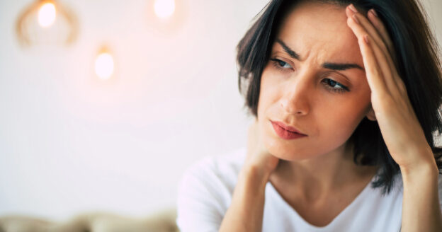 Woman with headache